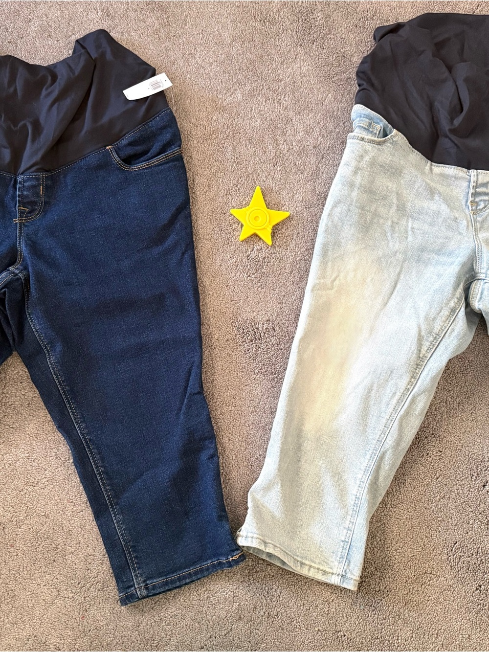 Old Navy Maternity Jeans capris — Dark Blue & Light Blue (you get both)